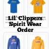 LIl'Clippers Spirit Wear Order with 2 sweatshirt options blured