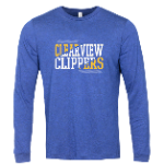Long Sleeve Tshirt with Clearview Clippers on it